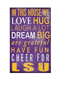 NCAA LSU Tigers In This House Sign