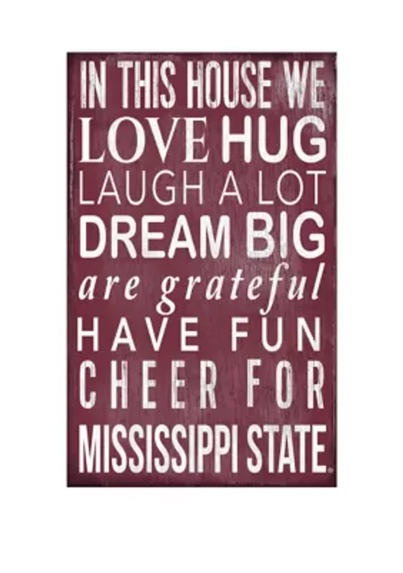 NCAA Mississippi State Bulldogs In This House Sign