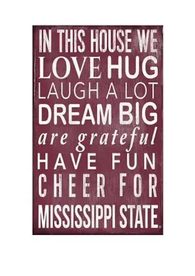 NCAA Mississippi State Bulldogs In This House Sign