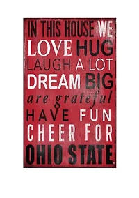 NCAA Ohio State University Buckeyes In This House Sign
