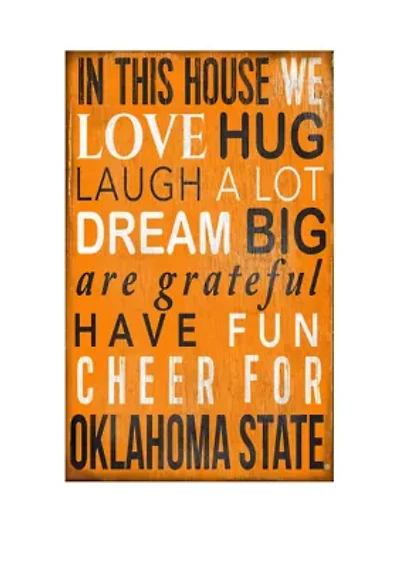 NCAA Oklahoma State Cowboys In This House Sign