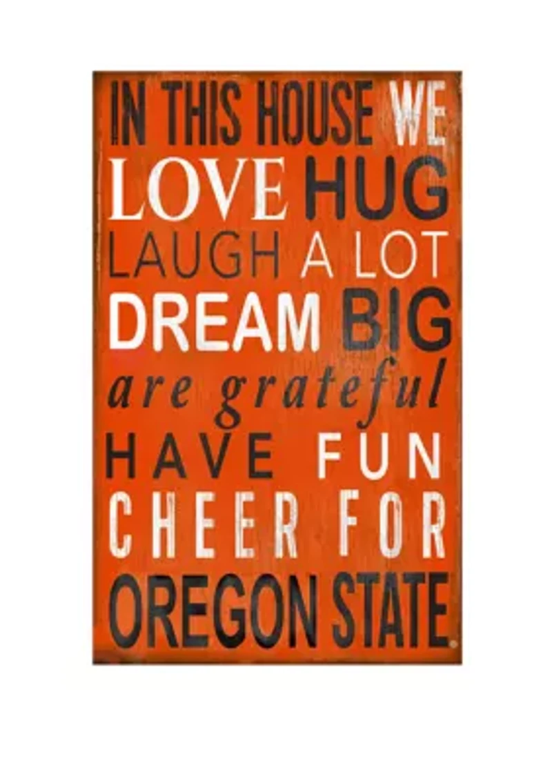 NCAA Oregon State Beavers In This House Sign