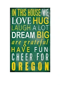 NCAA University of Oregon Ducks In This House Sign