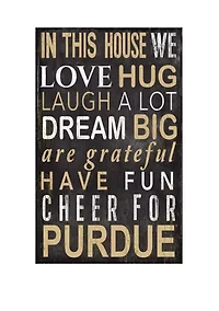 NCAA Purdue Boilermakers In This House Sign