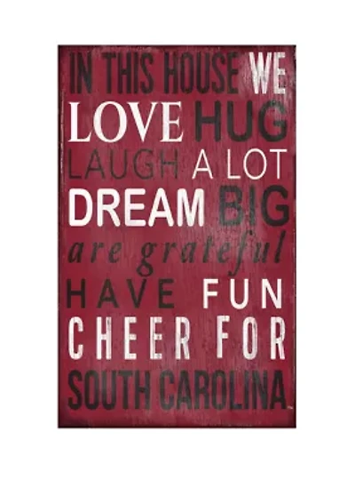 NCAA South Carolina Gamecocks In This House Sign