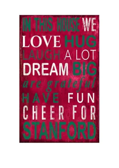 NCAA Stanford Cardinals In This House Sign
