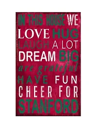 NCAA Stanford Cardinals In This House Sign