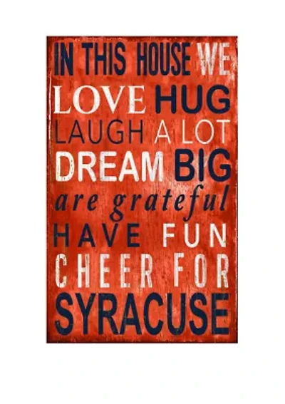 NCAA Syracuse Orange In This House Sign
