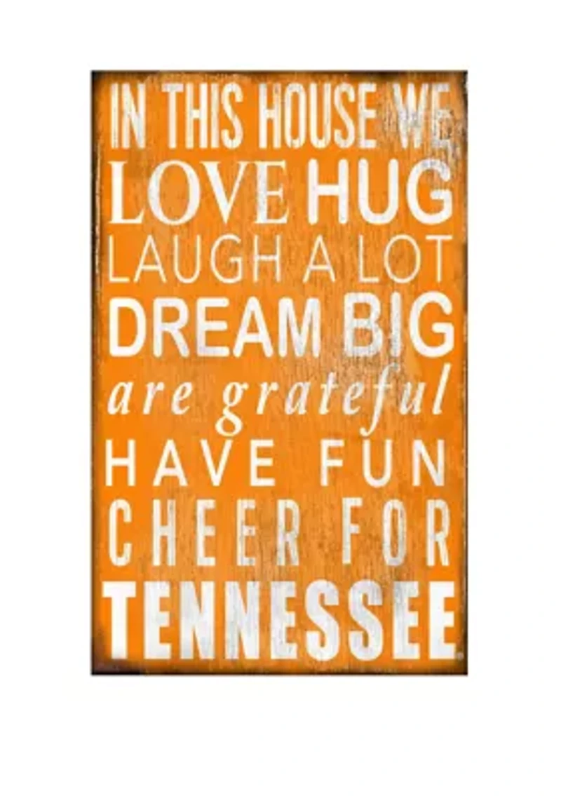 NCAA Tennessee Volunteers In This House Sign