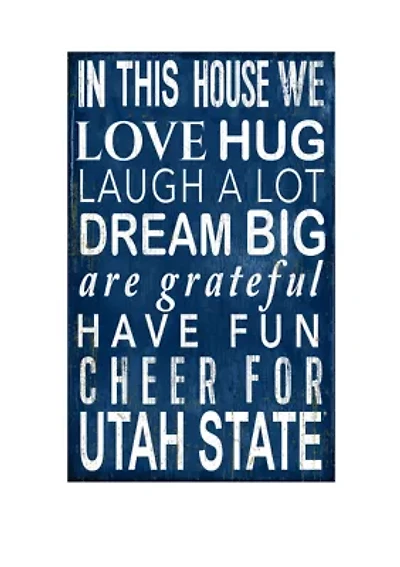 NCAA Utah State Aggies In This House Sign