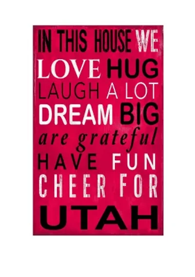 NCAA Utah Utes In This House Sign