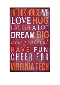 NCAA Virginia Tech University Hokies In This House Sign