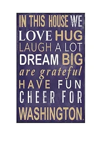 NCAA Washington Huskies In This House Sign