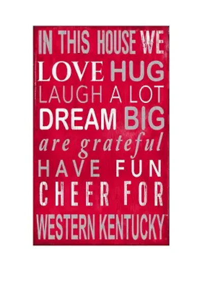 NCAA Western Kentucky Hilltoppers In This House Sign