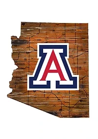 NCAA Arizona Wildcats Distressed State with Logo