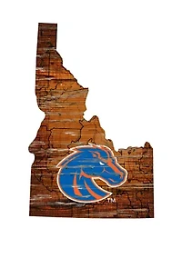 NCAA Boise State Broncos Distressed State with Logo