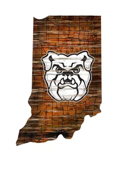 NCAA Butler Bulldogs Distressed State with Logo