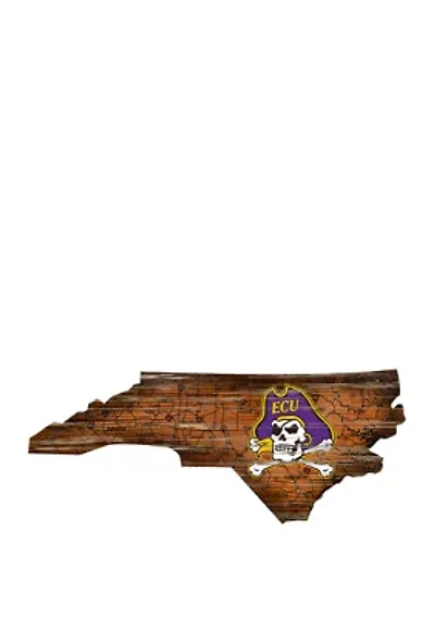 NCAA East Carolina Pirates Distressed State with Logo