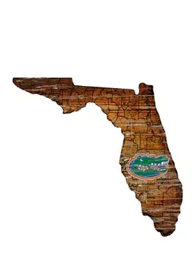 NCAA University of Florida State Gators Distressed State with Logo