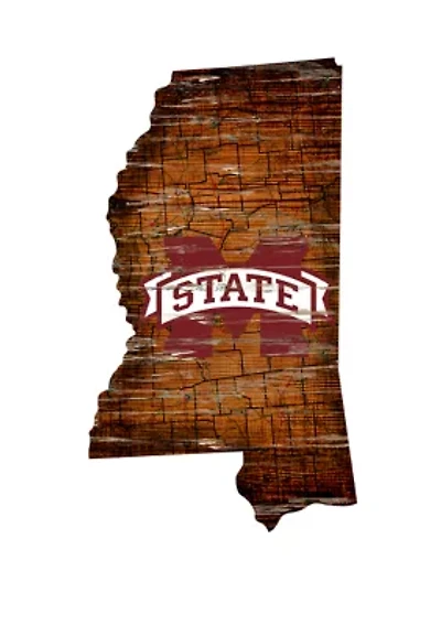 Mississippi State Bulldogs NCAA Mississippi State University Bulldogs  Distressed State with Logo
