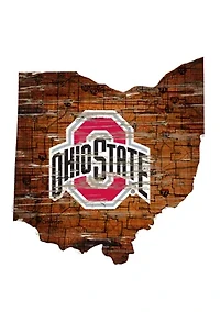 NCAA Ohio State University Sooners Distressed State with Logo