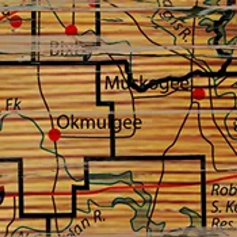 NCAA University of Oklahoma Sooners Distressed State with Logo