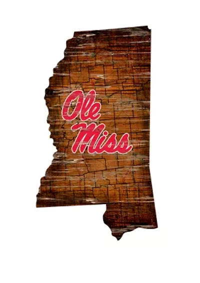 NCAA Ole Miss Rebels Distressed State with Logo