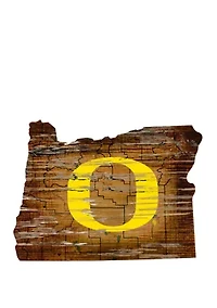 NCAA University of Oregon Ducks Distressed State with Logo