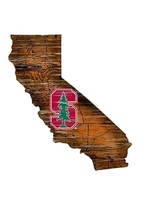 NCAA Stanford Cardinals Distressed State with Logo