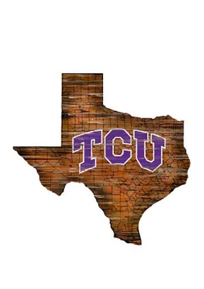 NCAA TCU Horned Frogs Distressed State with Logo