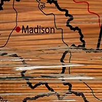 NCAA University of West Virginia Mountaineers Distressed State with Logo