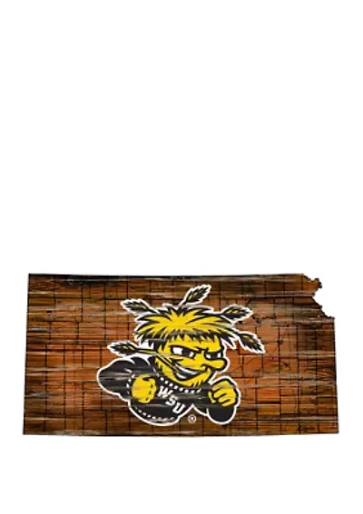 NCAA Wichita State Shockers Distressed State with Logo