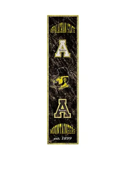NCAA Appalachian State Mountaineers 6 in x 24 in Vertical Heritage Banner