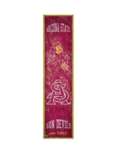 NCAA Arizona State Sun Devils 6 in x 24 in Vertical Heritage Banner 