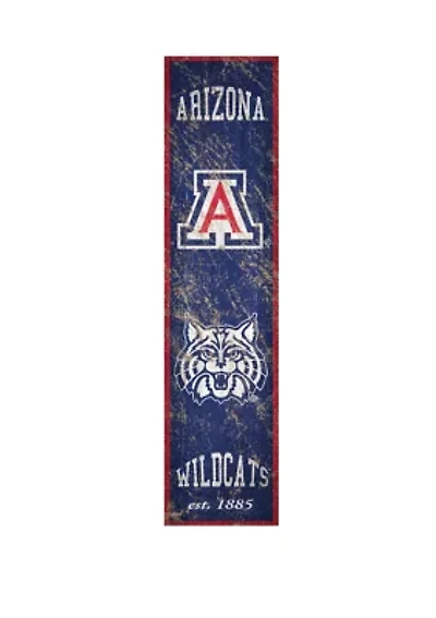 NCAA Arizona Wildcats 24 in x 6 in Vertical Heritage Banner