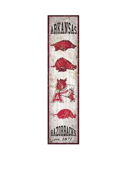 NCAA Arkansas Razorbacks 6 in x 24 in Heritage Vertical Banner