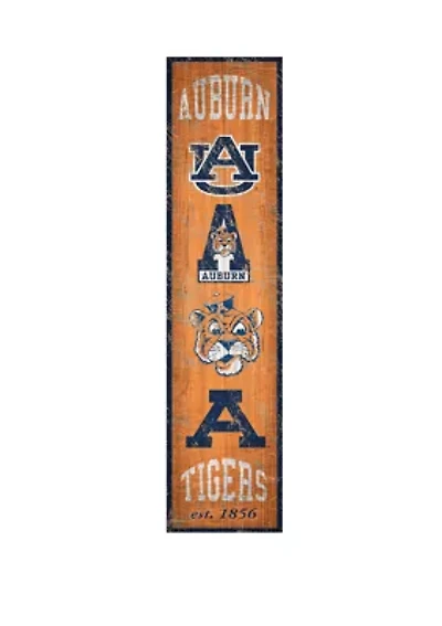 NCAA Auburn Tigers 6 in x 24 in Vertical Heritage Banner