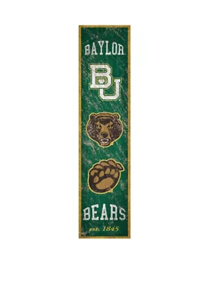 NCAA Baylor Bears 6 in x 24 in Vertical Heritage Banner 