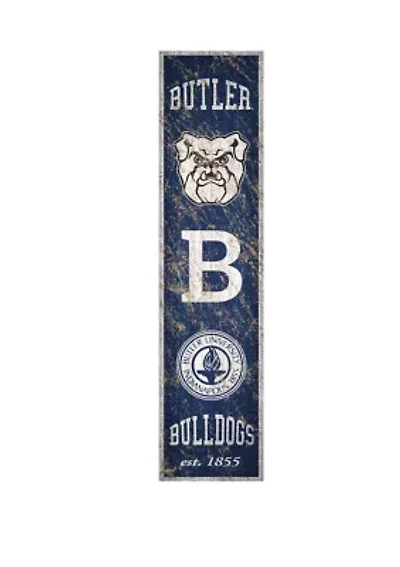 NCAA Butler Bulldogs 6 in x 24 in Vertical Heritage Banner 