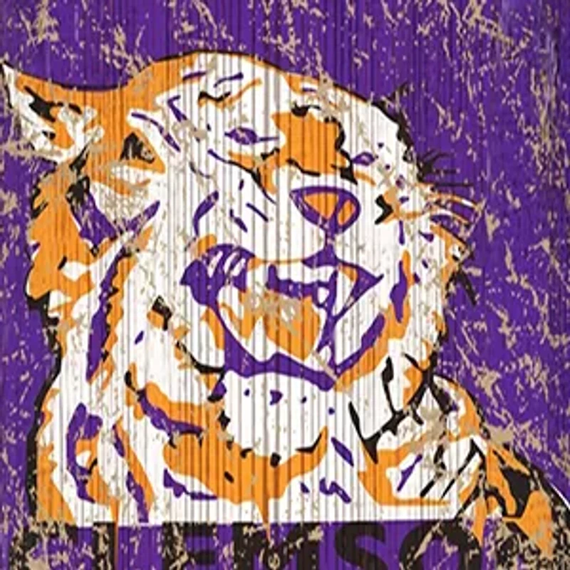 NCAA Clemson Tigers 6 in x 24 in Heritage Vertical Banner