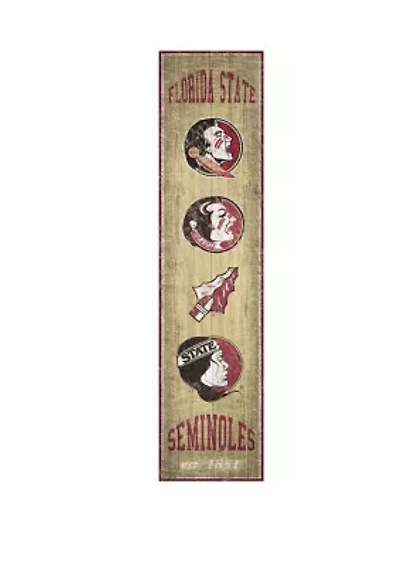 NCAA Florida State Seminoles 6 in x 24 in Vertical Heritage Banner 