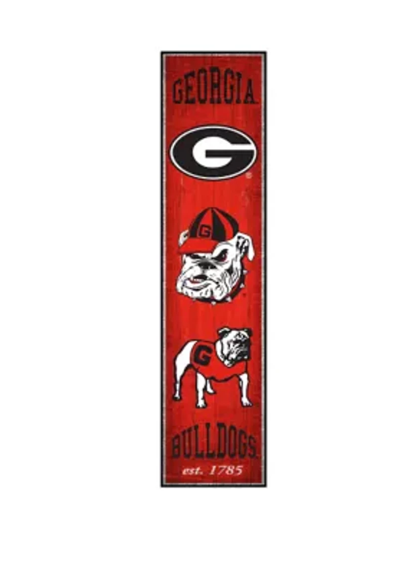 NCAA Georgia Bulldogs 6 in x 24 in Vertical Heritage Banner