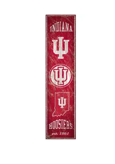 NCAA Indiana Hoosiers 6 in x 24 in Vertical Heritage Banner 