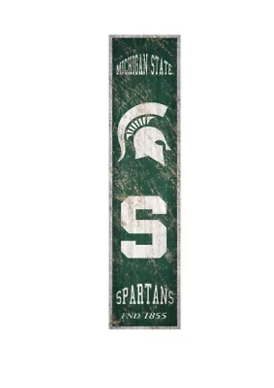 NCAA Michigan State Spartans 6 in x 24 in Vertical Heritage Banner 