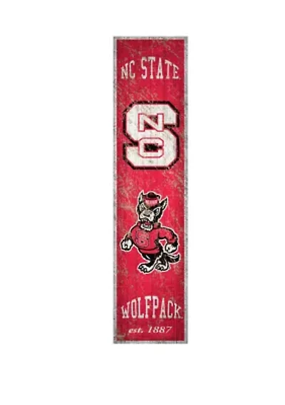 NCAA NC State Wolfpack 6 in x 24 in Vertical Heritage Banner 