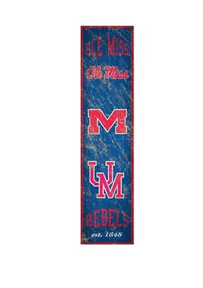 NCAA Ole Miss Rebels 6 in x 24 in Heritage Vertical Banner