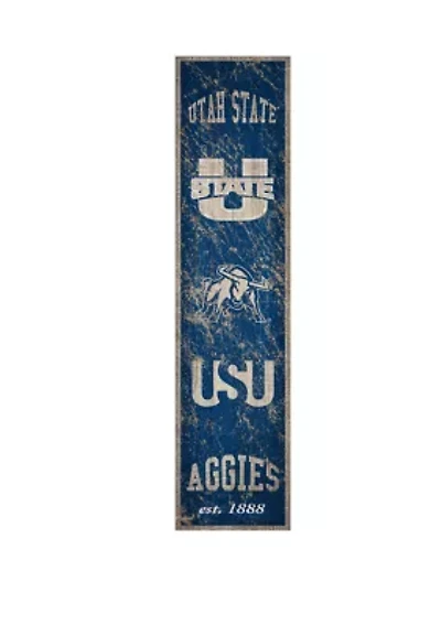  NCAA Utah State University Aggies 6 in x 24 in Vertical Heritage Banner 