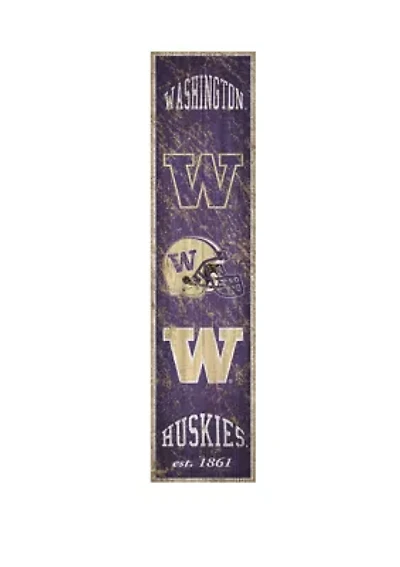 NCAA University of Washington Huskies  6 in x 24 in Vertical Heritage Banner 