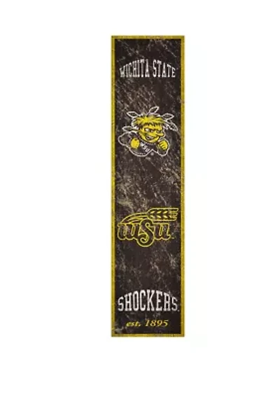 NCAA Wichita State University Shockers 6 in x 24 in Vertical Heritage Banner 