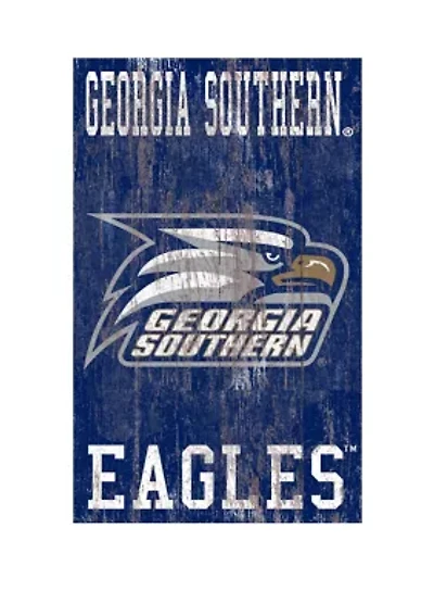 NCAA Georgia Southern Eagles 11 in x 19 in Heritage Distressed Logo
